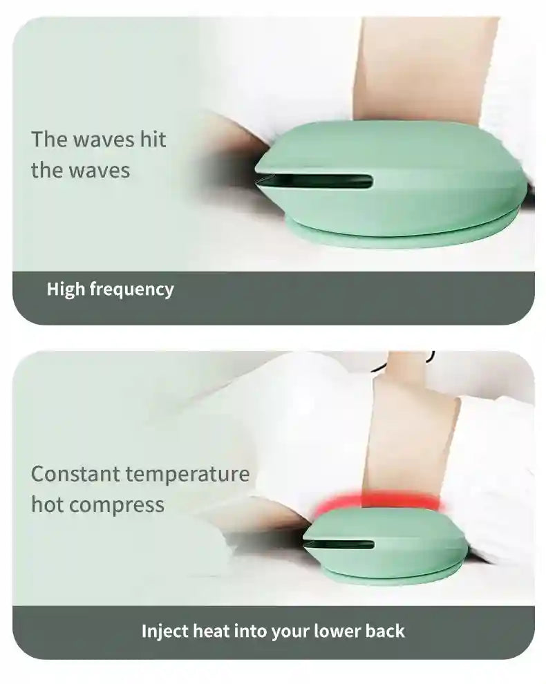 Electric Lumbar Traction Device with Heat Therapy and Adjustable Modes Massage Roller Tidesmit