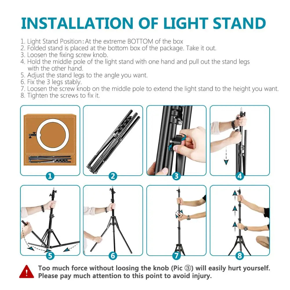 18 Inch LED Ring Light Kit with Tripod Stand and Remote - Tidesmit Tidesmit