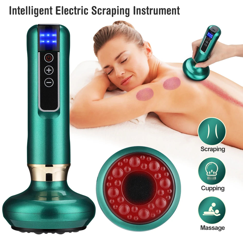 Electric Gua Sha Massager: Heated Deep Tissue Body Sculpting Tool Body Shaping Massage Equipment Tidesmit