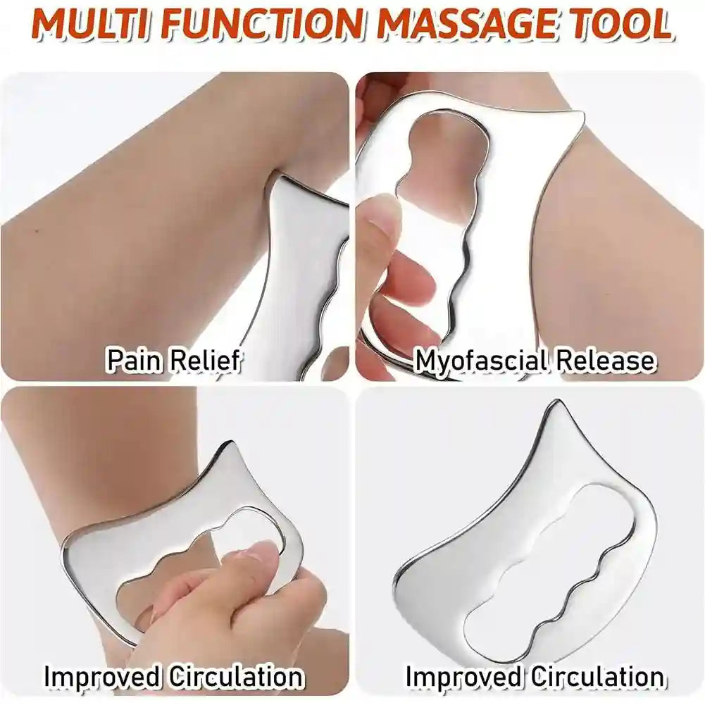 Stainless Steel Gua Sha Massage Tool for Face and Body - Tidesmit Eye Massage Instrument Tidesmit