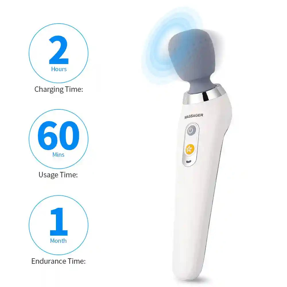 Electric Massage Gun for Deep Tissue Muscle Relief - White Tidesmit Back Massage Instrument Tidesmit