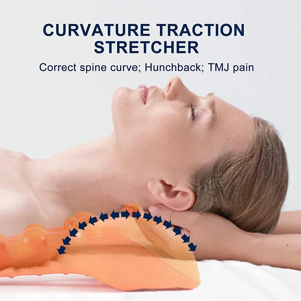 Back Stretcher Device: Spinal Decompression for Muscle Recovery - Orange Fascia Gun Tidesmit