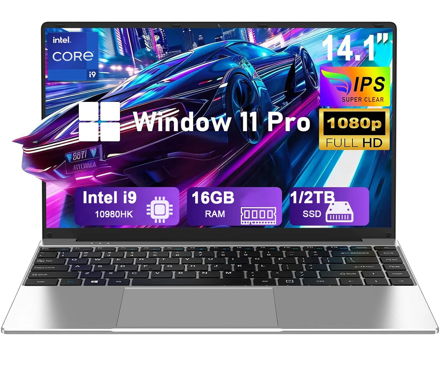 2026 New 14.1" Laptop Computer Intel Core i9 10980HK Windows 11 Pro 16GB RAM 1TB M.2 SSD Gaming Notebook WiFi6 Portable Laptop