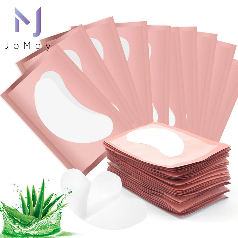 Tidesmit 50 pairs lint free hydrogel under eye patches for professional eyelash extensions and face makeup application