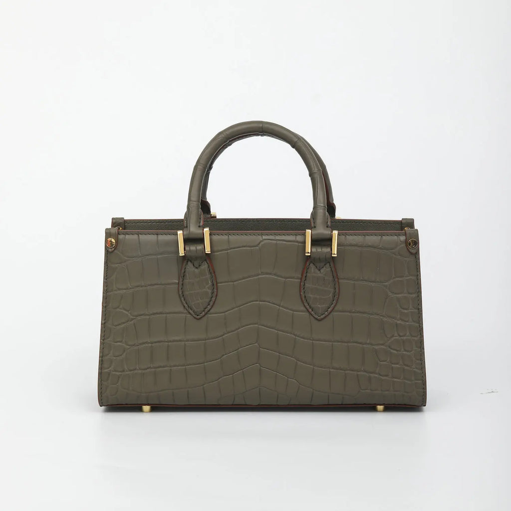 2025 New Designer Matte Crocodile Leather Women Handbag Genuine Leather Lady Tote Bag High Grade Large Capacity Shoulder Bag 45