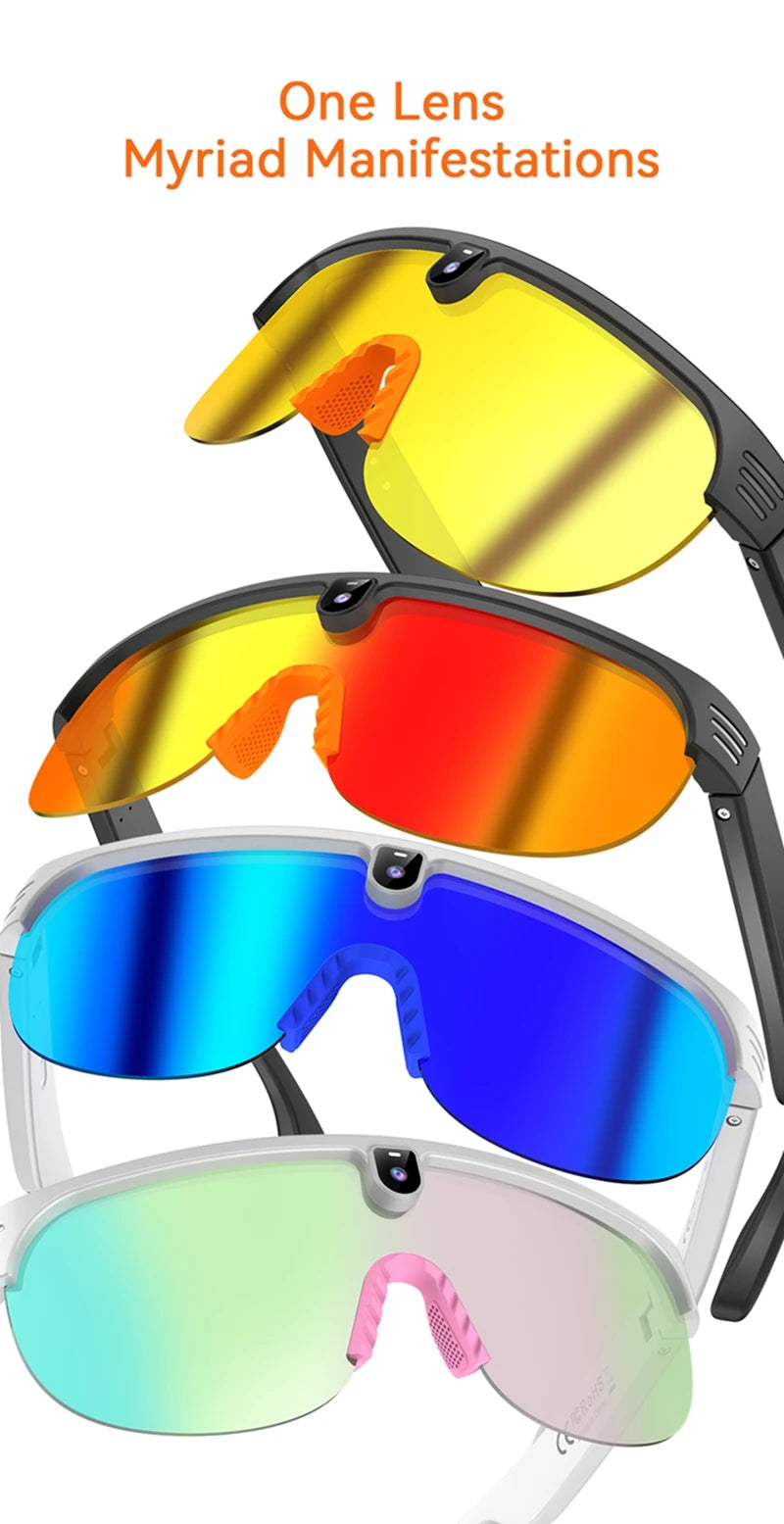 Smart Audio Sunglasses with HD Camera and Bluetooth Translation Tidesmit