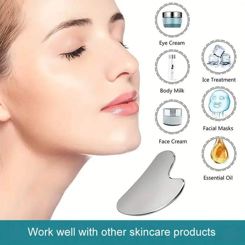 Stainless Steel Gua Sha Tool - Facial Lifting and Deep Tissue Massage Body Shaping Massage Equipment Tidesmit