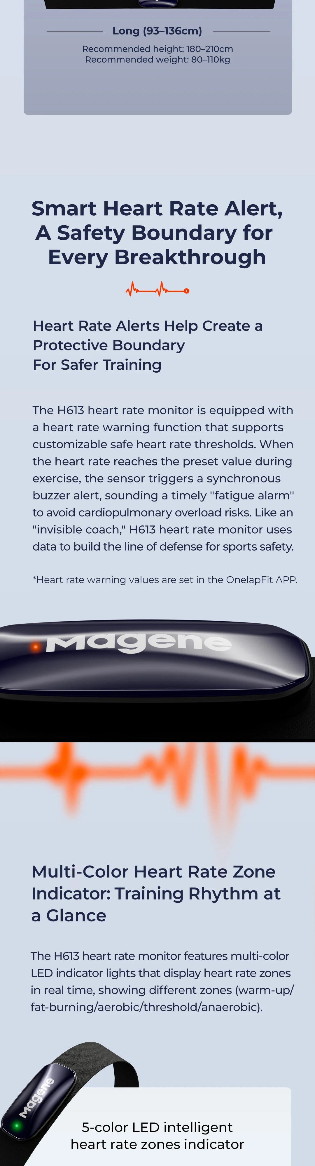 H613 Rechargeable Bluetooth Heart Rate Monitor Chest Strap by Tidesmit Tidesmit