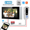 New 2 Wire Video Intercom System 7'' Color Touch Screen Tuya Wifi 1080P  Rainproof Call Panel IR Camera for Home Villa Buil