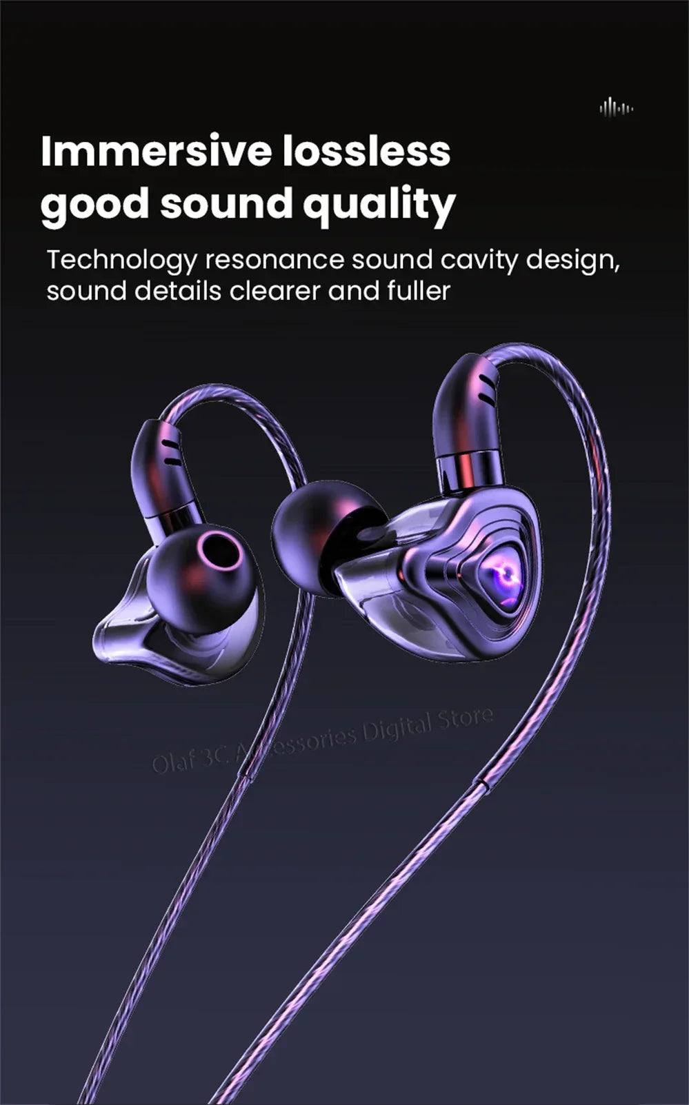 Tidesmit USB-C Wired Earbuds with 9D HiFi Stereo Bass - S16 Series Tidesmit