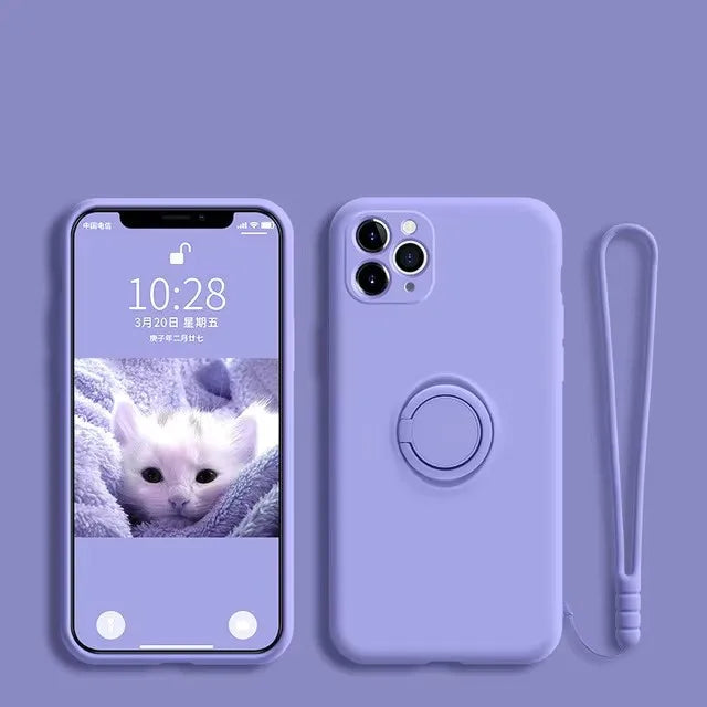 Magnetic Silicone Phone Case for Xiaomi Redmi with Kickstand DingXiang PurPle Tidesmit