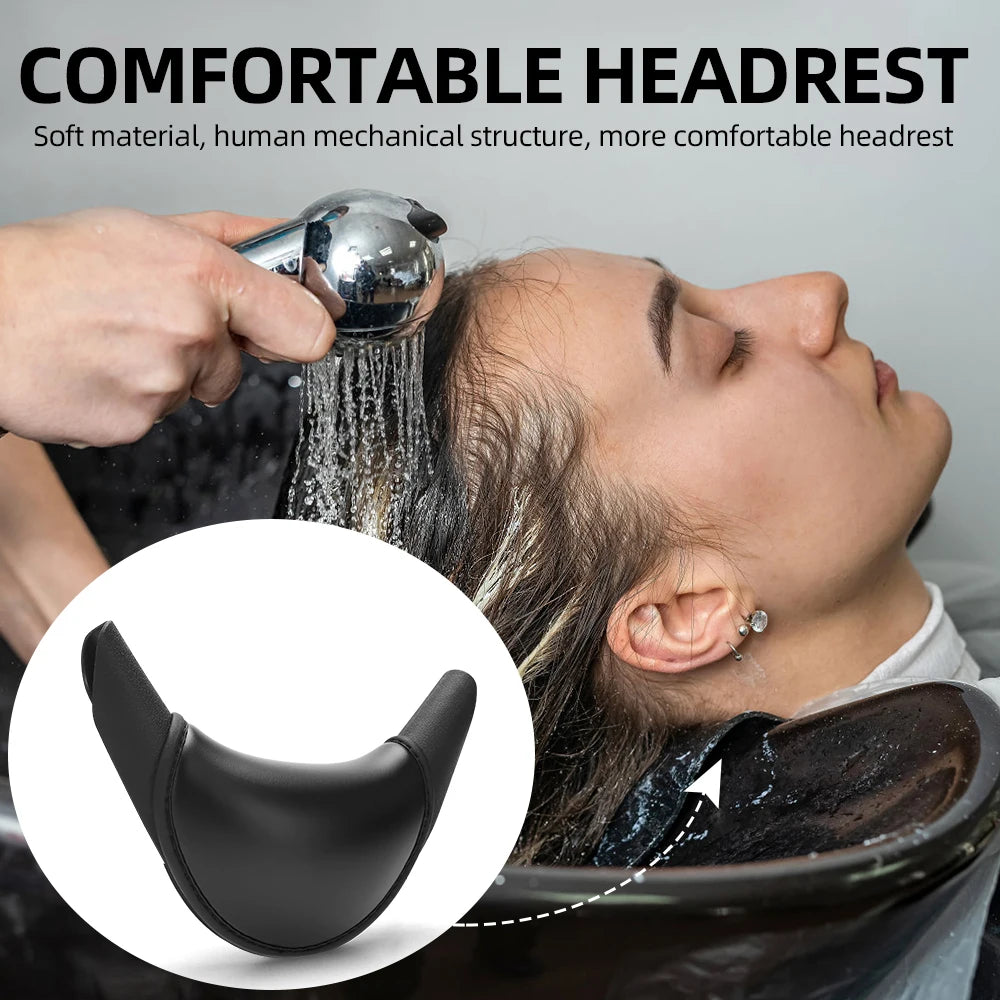 Salon Hair Washing Sink Pillow | Silicone Neck Rest Cushion Black Massage Chairs Tidesmit