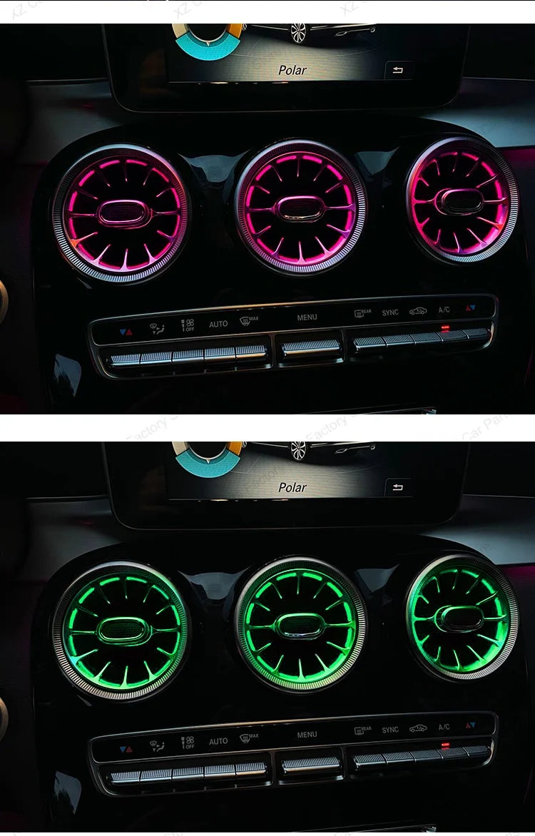 Mercedes Benz W205 X253 64-Color LED Ambient Lighting Kit Tidesmit