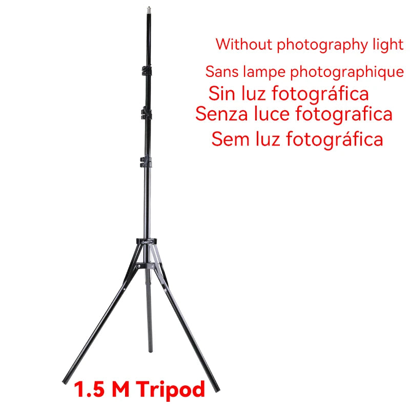 RGB LED Video Light Kit for Content Creation with Adjustable Tripod Only 1.5 M Tripod Tidesmit