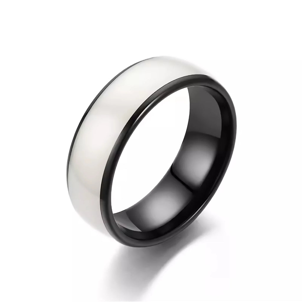 RFID Smart Health Ring T5577 Ceramic 125kHz Access Wearable White US SIZE 7 Tidesmit