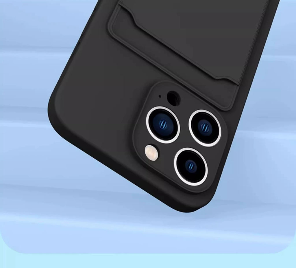iPhone 16 Case with Card Slot - Slim TPU Shock-Absorbing Protective Cover Tidesmit