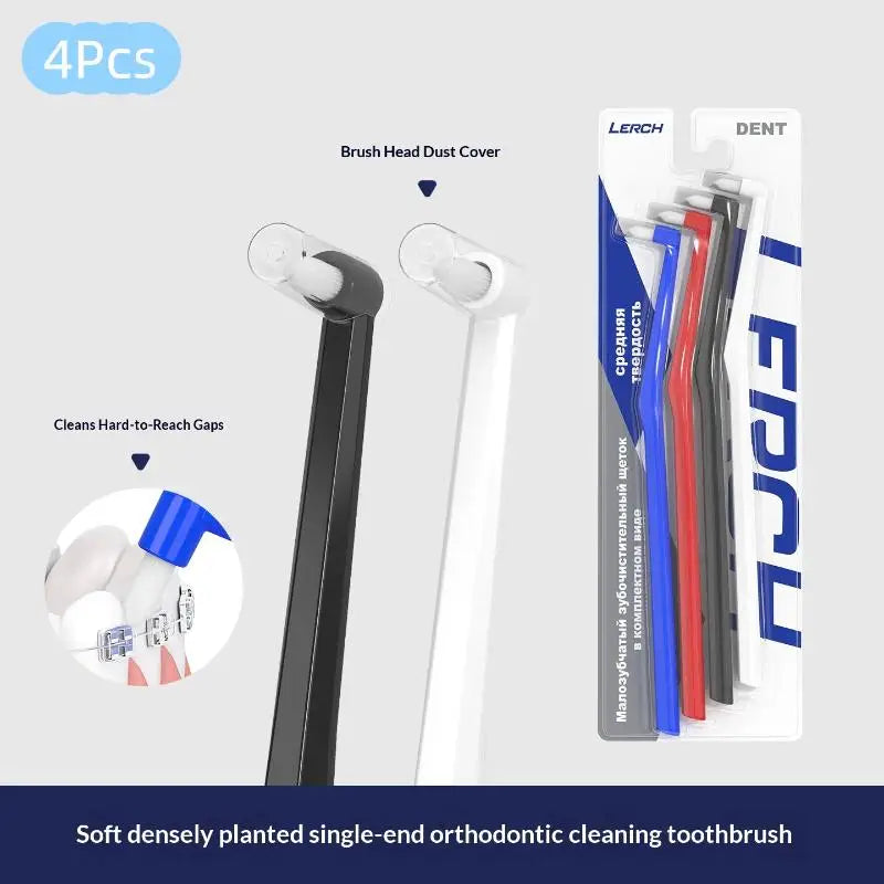 Soft Hair Small Head Single-Beam Toothbrush For Interdental Cleaning Adult Oral Care Deep Cleaning Tool For Teeth Implants