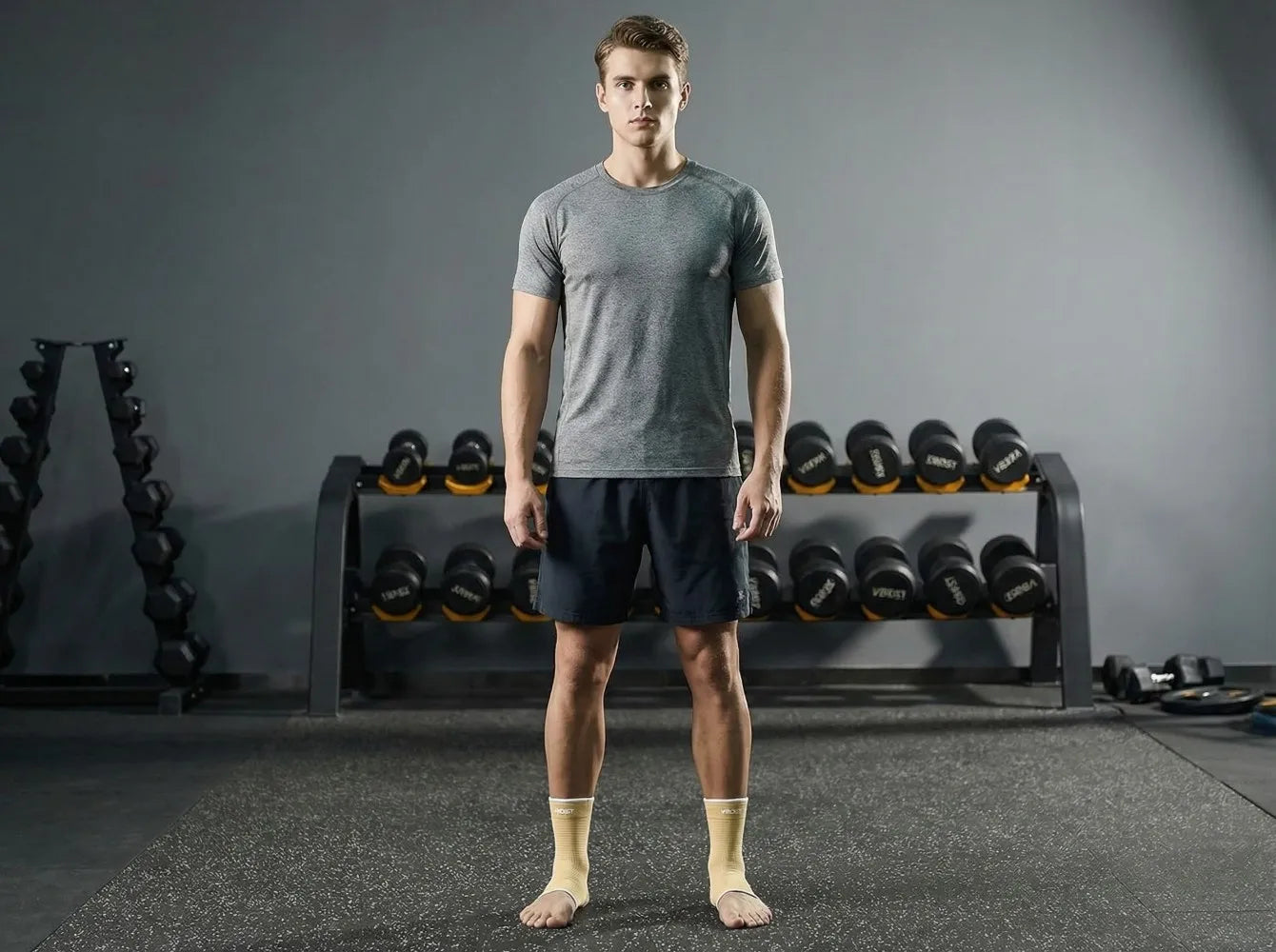 VBOSI Breathable High Elasticity Ankle Support Brace Compression Sleeve for Sports Basketball Running Gym Injury Protection