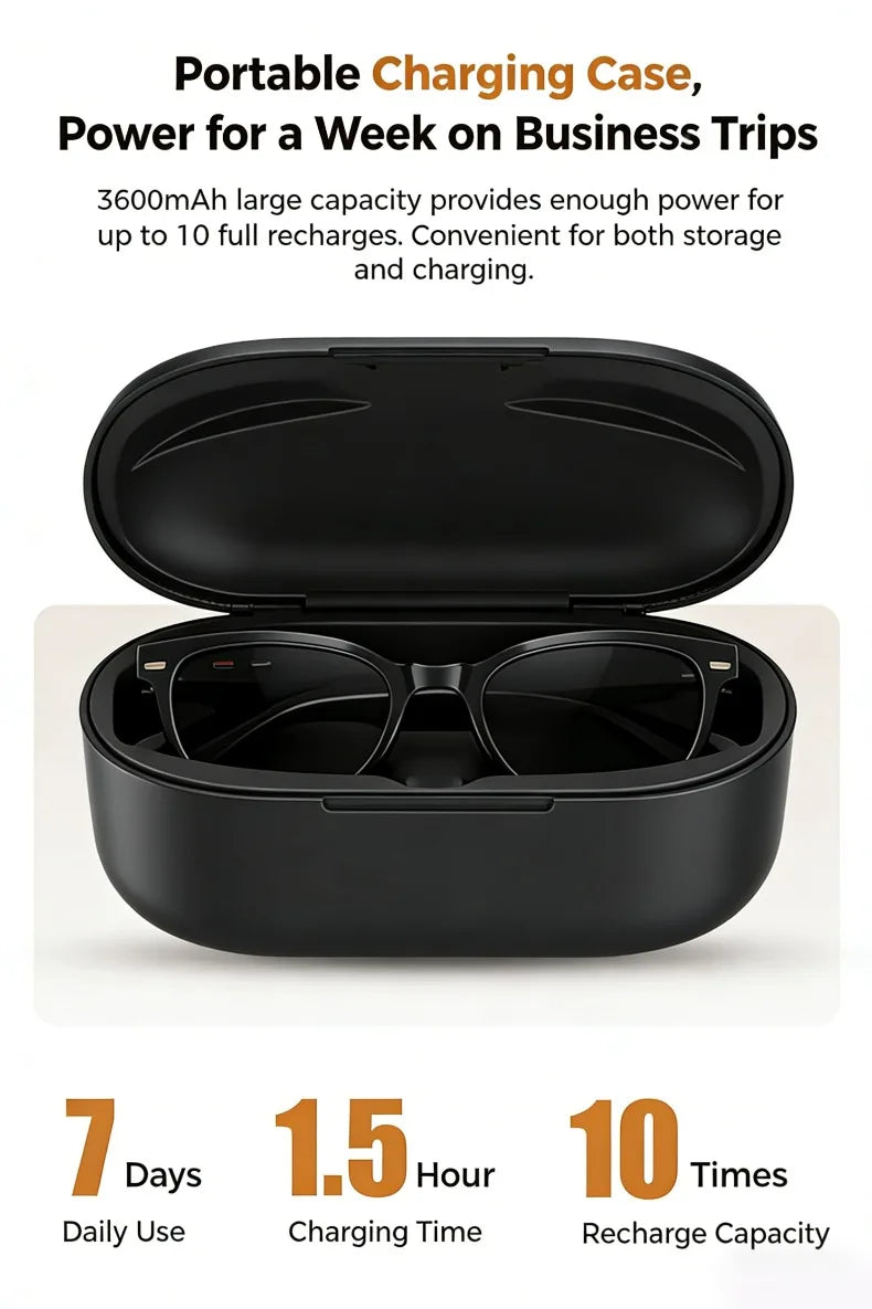 AI Smart Glasses with 8MP Camera and Real-Time Translation - Tidesmit Tidesmit
