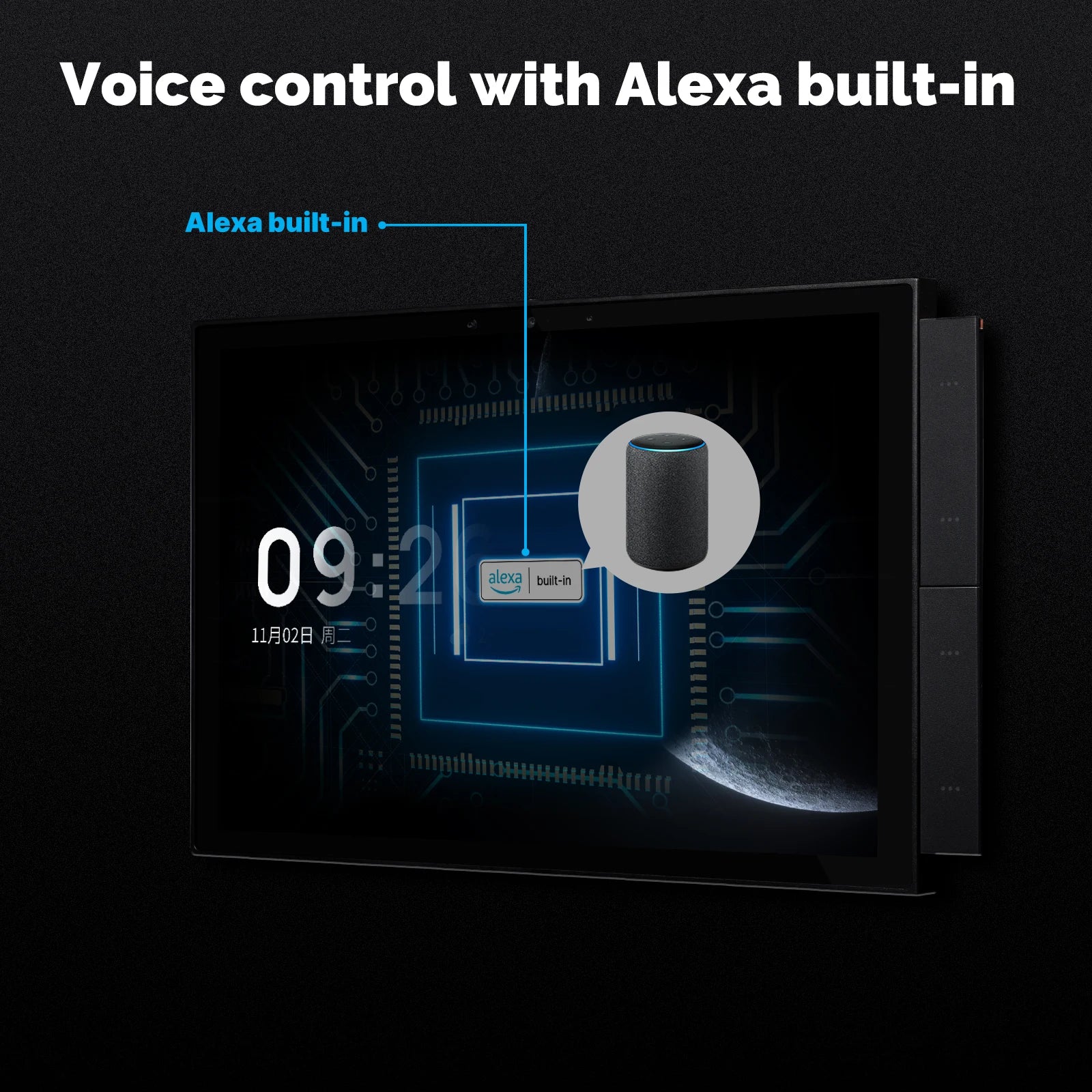 TUYA Smart Home Panel, 10.1" Touch Screen, Built-in Zigbee & Bluetooth Gateway, Intercom Compatible, by MOES