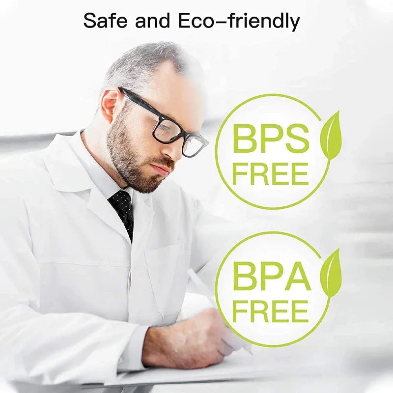 Thermal shipping labels with BPS free and BPA free claims on barcode sticker