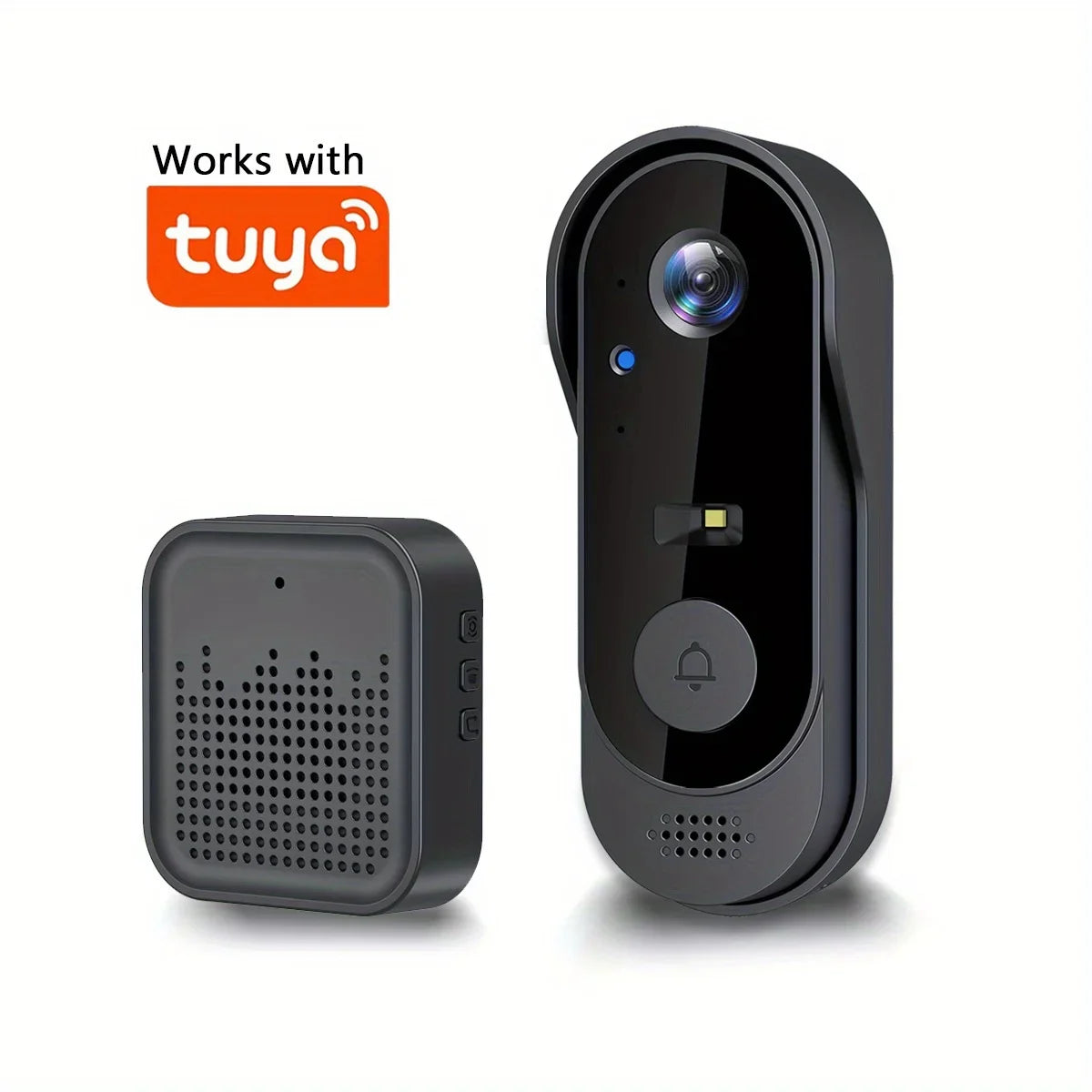 Tuya WiFi Home Smart Video Doorbell Outdoor Bidirectional HD Door Eye Camera 1080P Support SD Card Cloud Storage Waterproof