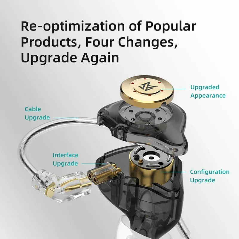 KZ EDX pro Earphones Bass In Ear Monitor Headphones Sport Noise Cancelling HIFI Headset New Arrival! Tidesmit