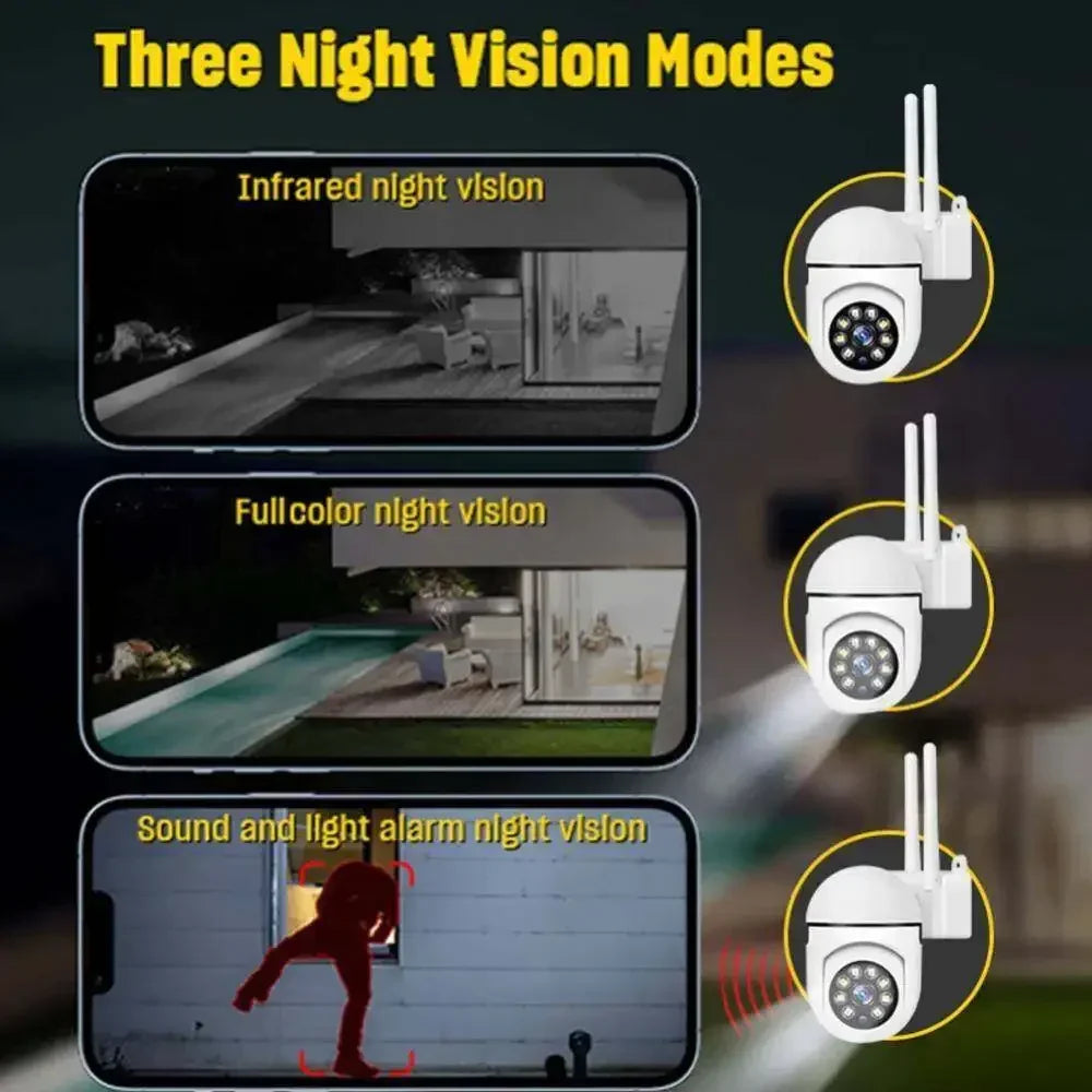 V380 pro WiFi IP Camera 4X Zoom Indoor Surveillance Camera Color Night Vision Human Detection Security CCTV Camera Baby monitor