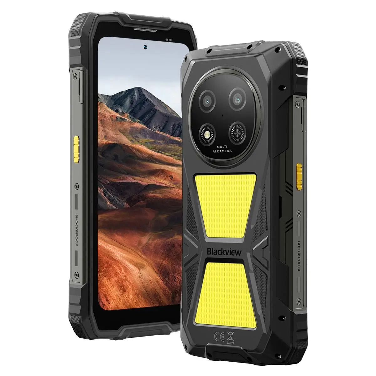 Blackview ROCK 2 Pro Rugged Phone 8GB+256GB 6.67'' 120Hz Display Android 16 15000mAh Unisoc T8100 NFC 5G Smartphone