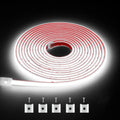 Self-adhesive 220V COB LED Strip 288LEDs/m IP65 Waterproof 1m-25m Length with Timing Dimming Switch EU/AU/UK Plug for Lighting