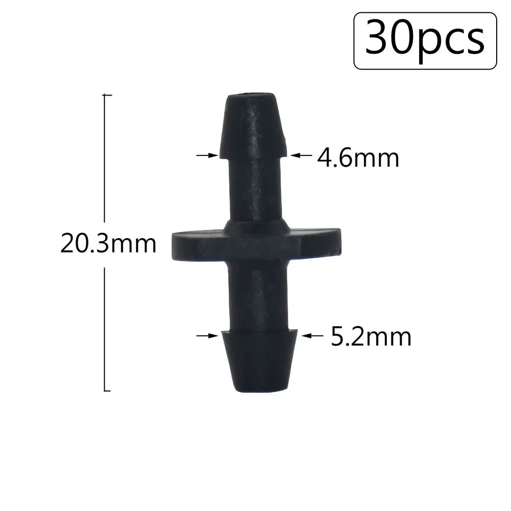 Irrigation Dripper Sprinkler Connector 1/8" 1/4" Hose Barb Tee Elbow Water Pipe Repair  Fitting Garden 3/5 4/7mm Tube Coupler