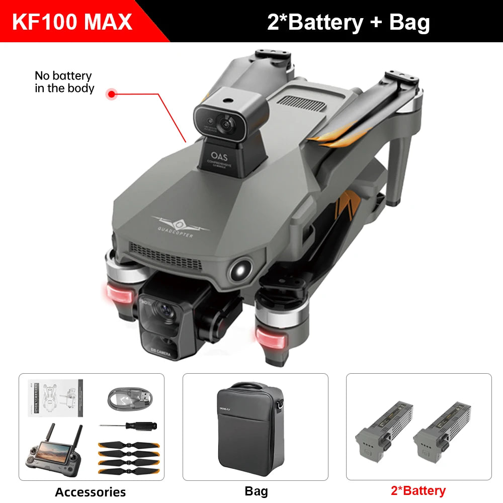 4K GPS Drone with 3-Axis Gimbal & Obstacle Avoidance | KF100 MAX KF100 MAX 2B CB Tidesmit