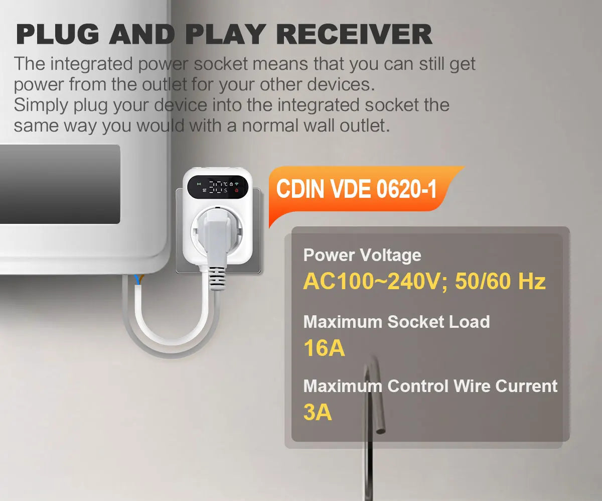 Tuya WiFi Smart Thermostat Water Gas Boiler RF433 Wireless Temperature Controller Socket Receiver Voice Alexa Google Home Alice
