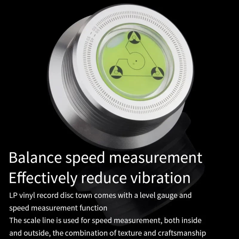 50Hz LP Vinyl Record Player Universal Music Player Aluminum Alloy Disc Turntable Stabilizer With Level Accessories Weight Clamp