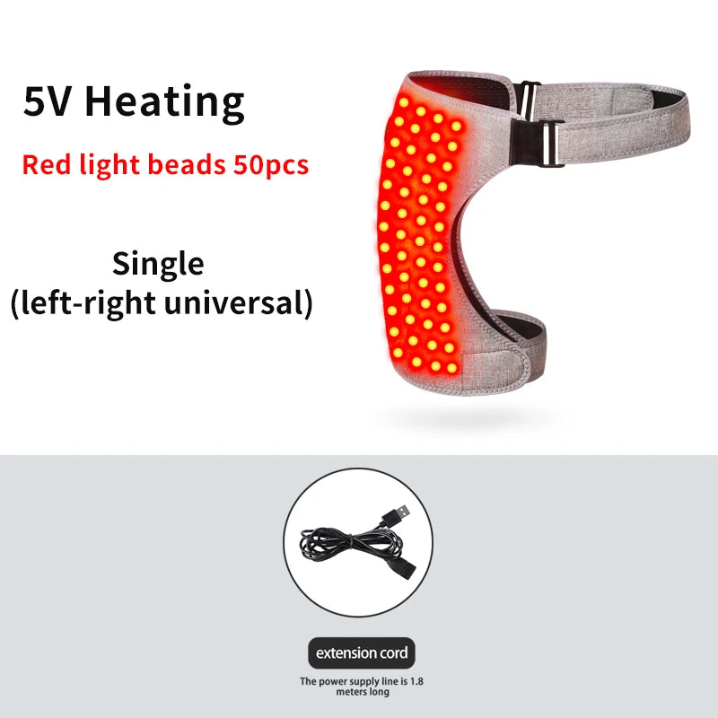 Hip Massager with Red Light Heat Vibration for Targeted Muscle Recovery Relaxation Treatment 5V-Heating Tidesmit