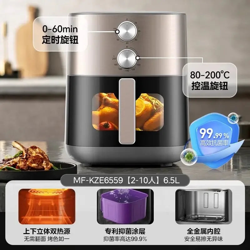 220V New Arrival Midea Home Use Large Capacity Visual Air Fryer Integrates Electric Oven And Deep Fryer No Flip Cooking Machine