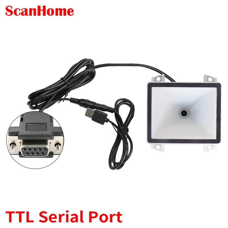 Barcode scanner module with TTL serial wiring cable and interface connectors