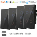 433 MHz WiFi Tuya Smart Remote Control Touch Light Switch RF for Lights Australia US BR IL Alexa 220V With No Null 1 2 3 4 Gang