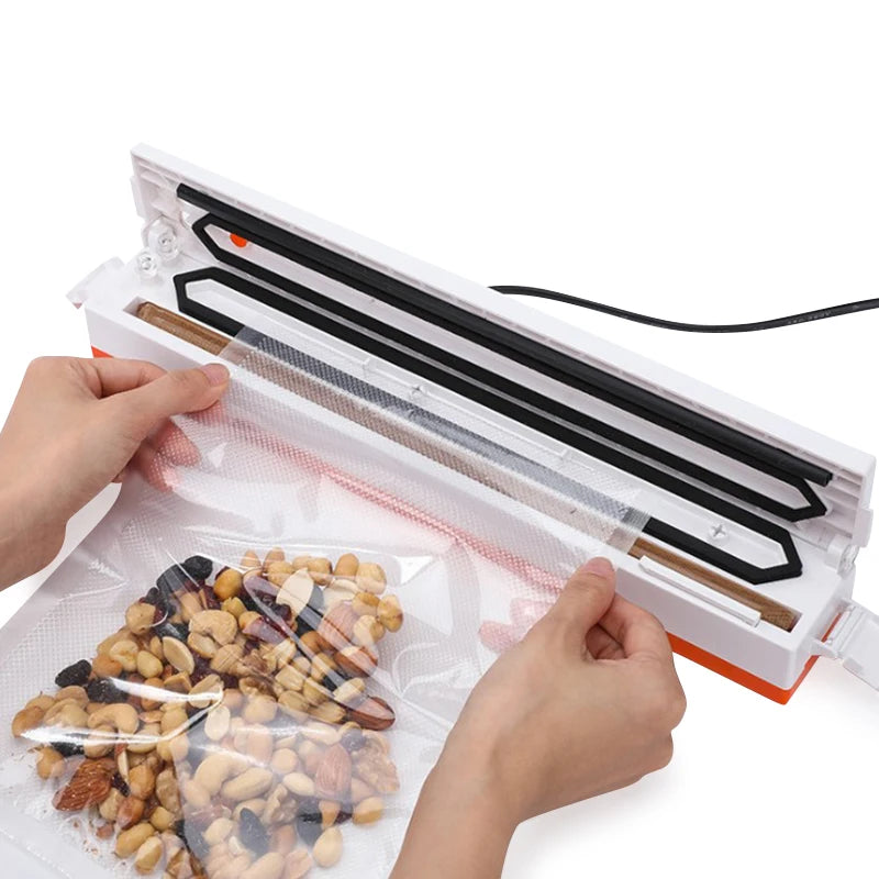 Electric Vacuum Sealer Machine For Food Storage With 10pcs Free Food Saver Bags Automatic Vacuum Sealer Packaging Machine