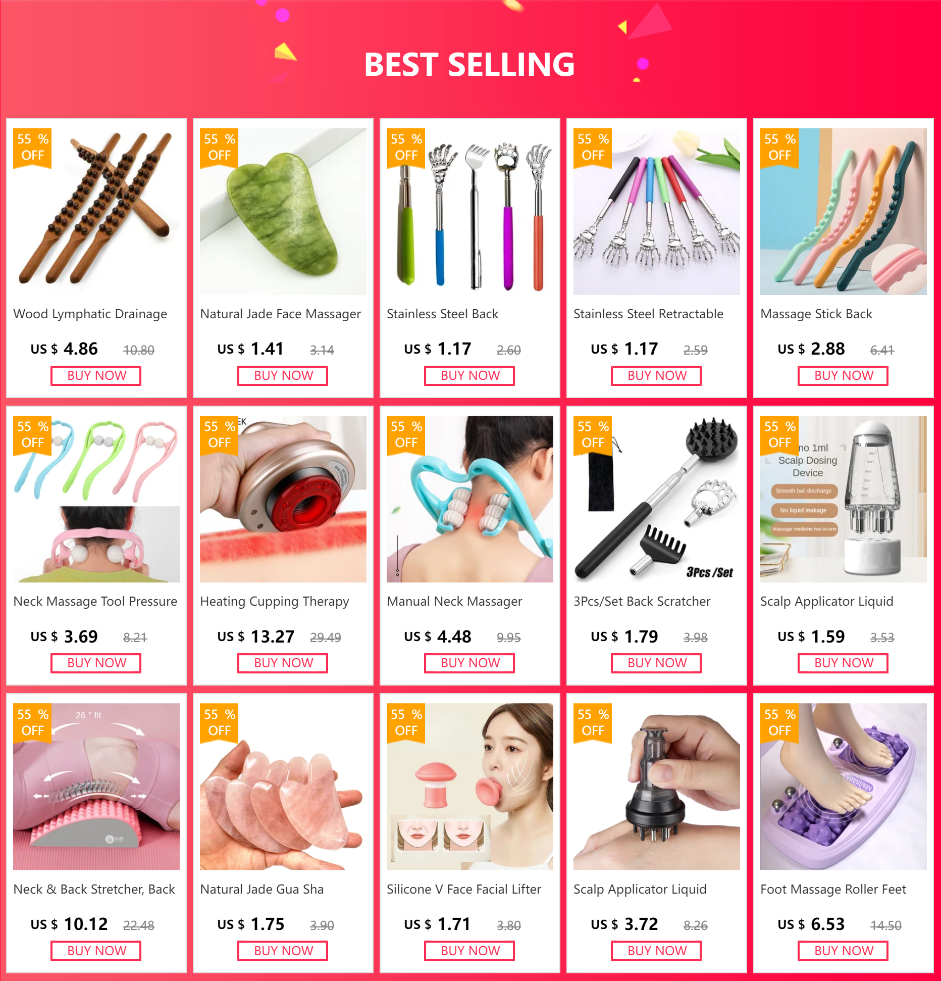 Telescopic Back Scratcher Stainless Steel Retractable Massager Back Massage Instrument Tidesmit