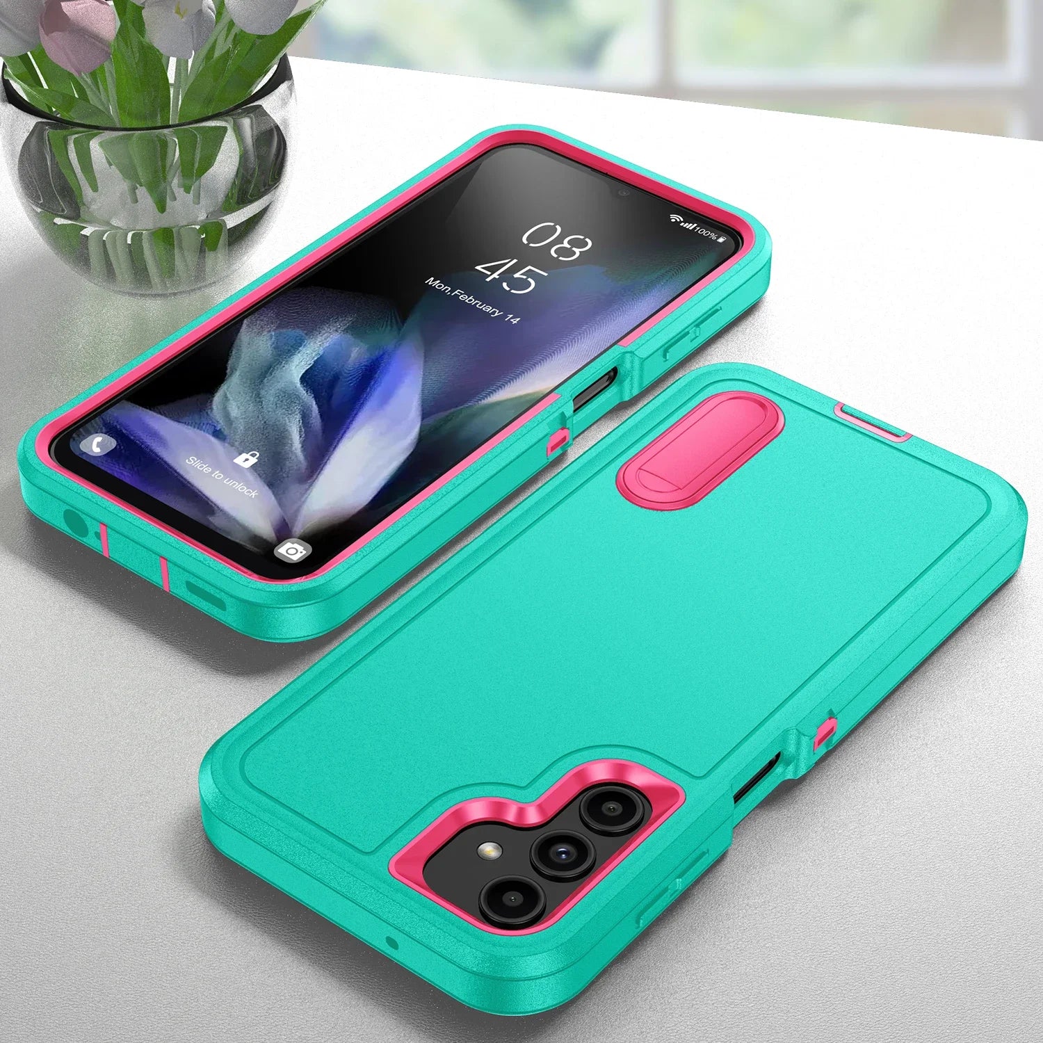 Samsung Galaxy A56 Case with Integrated Kickstand - Shock-Absorbing Cover Tidesmit
