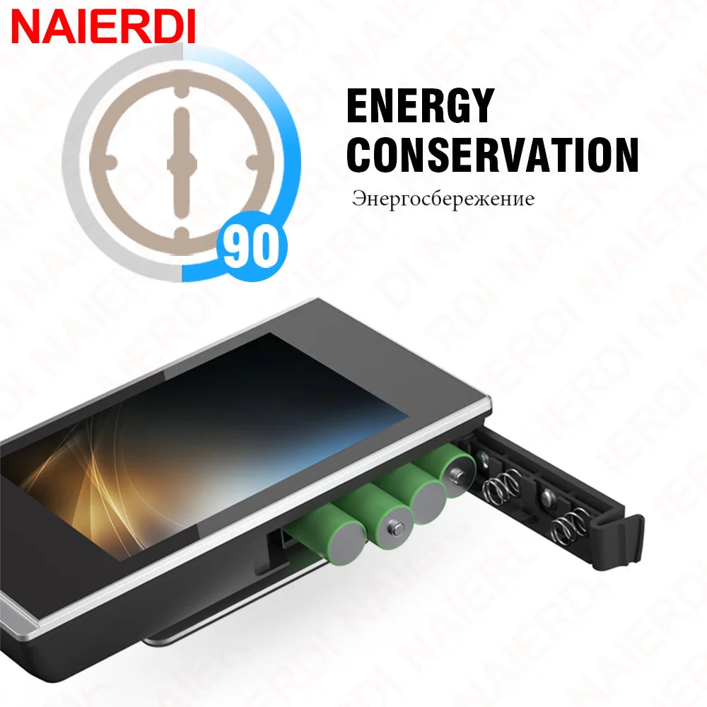 NAIERDI 3.5" Digital Door Peephole Camera Electronic Door Viewer Bell 120 Degree Wide Angle HD Screen Home Security System Hardware