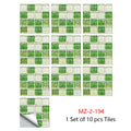 10pcs Purple Mosaic Hard Tiles Sticker Flat Printed in 2d Transfers Cover for Kitchen Bathroom Wallpaper Peel & Stick Wall Decal