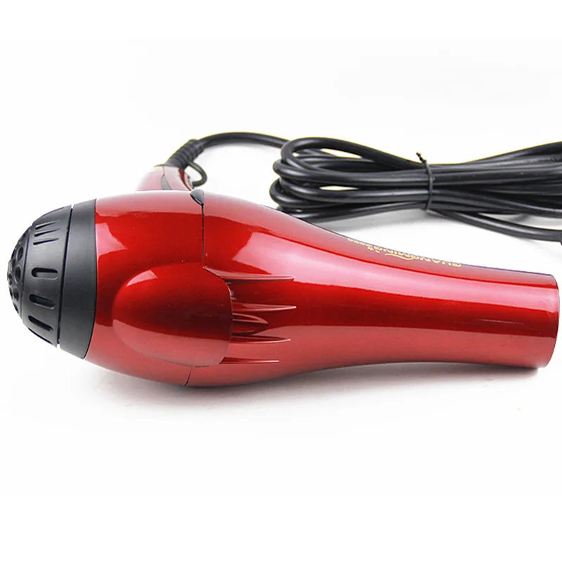 Professional 2300W red salon hair dryer with 3-meter cord and EU plug for fast, efficient styling.