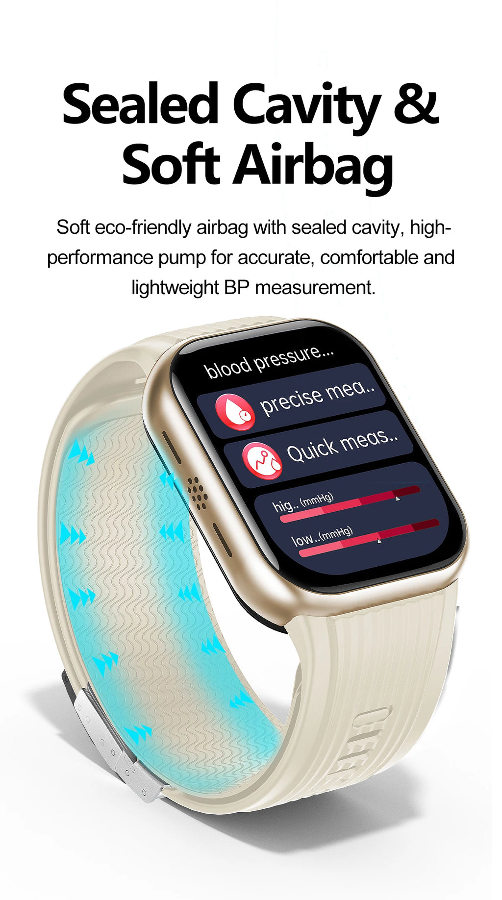 2026New Airbag Blood Pressure SmartWatch NFC ECG+PPG Body Temp Sleep SpO2 Monitor Sports Fitness Health SmartWatch For Men Women