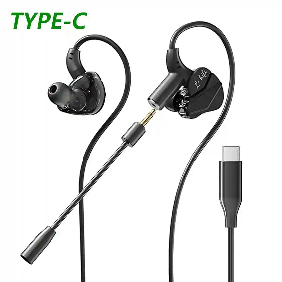 Gaming Earbuds 7.1 Surround Sound with Dual Mic by Tidesmit type-c Tidesmit