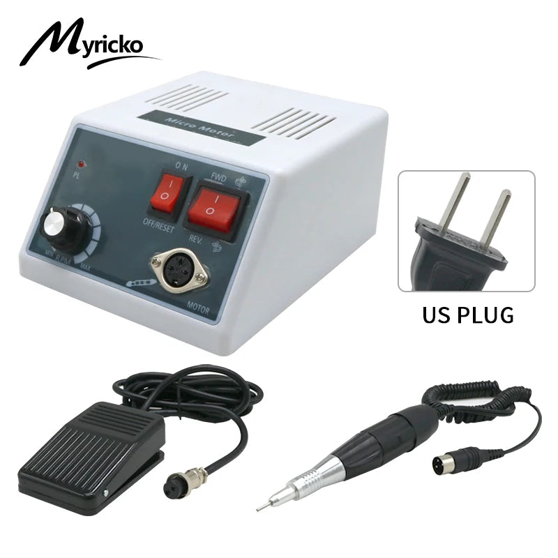 Dental Micromotor Polisher 35000 RPM Lab Handpiece - EU Certified Body Shaping Massage Equipment 102 Set US Tidesmit