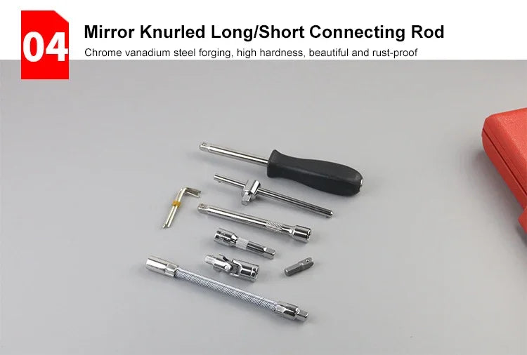 NEW Car Repair Tool Kit 46 Pcs/Set Socket Set Car Repair Tool Ratchet Torque Wrench Combo Auto Repairing Tool Set