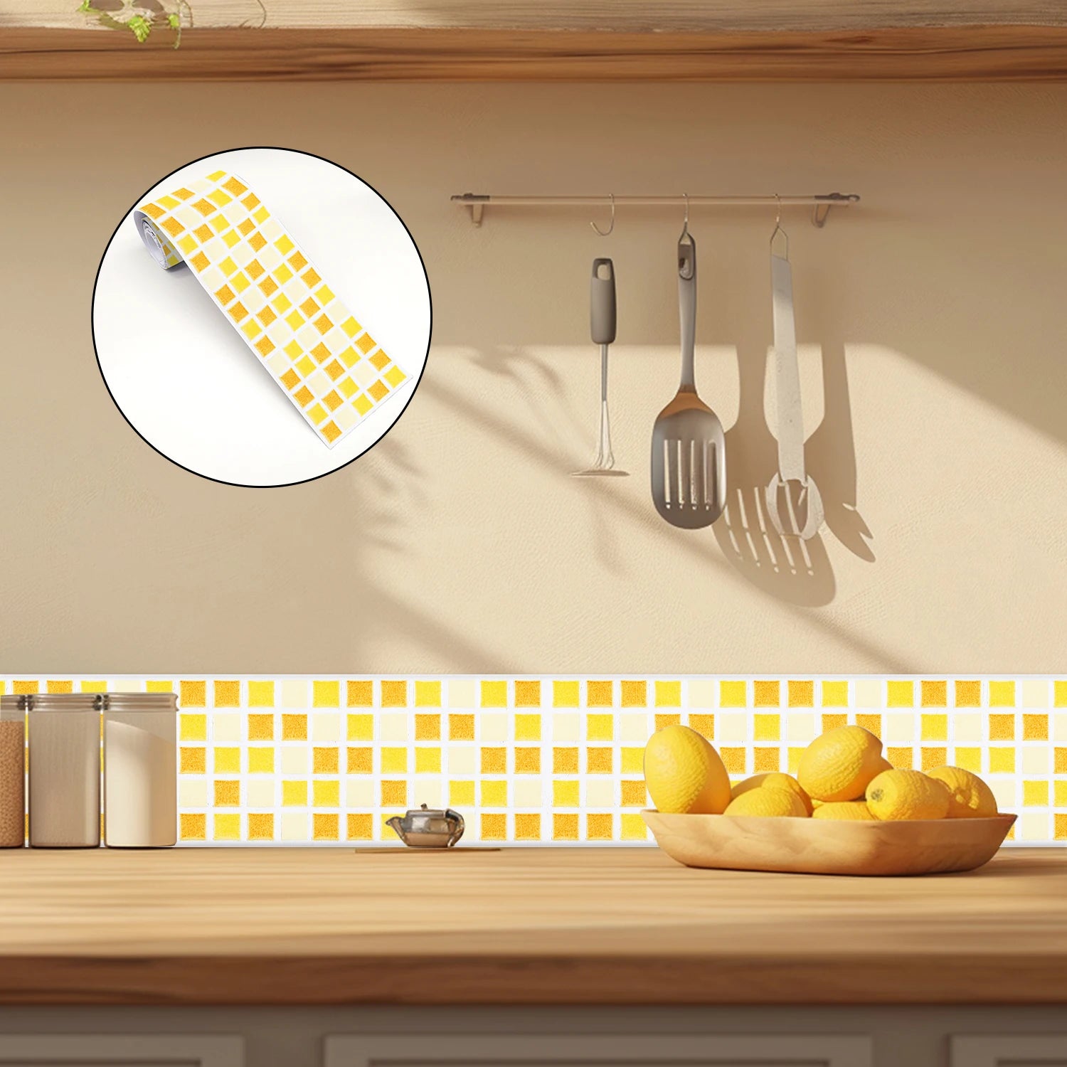 26 Styles 2D Mosaic Tiles Wall Sticker Waist Line Skirting Strip Peel & Stick Bathroom Kitchen Backsplash Home Decor Wall Decals