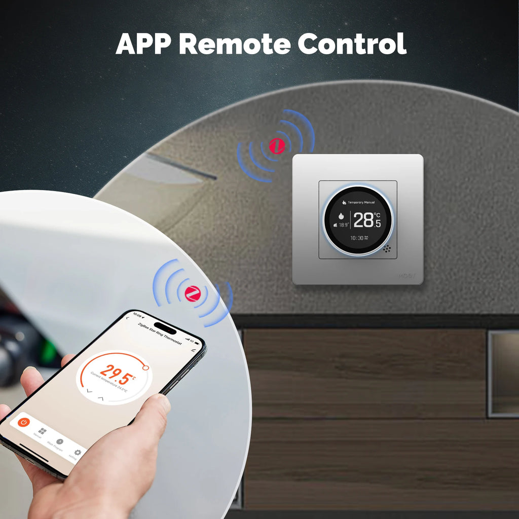 ZigBee Smart Knob Thermostat for Water Boiler Heating Systems Tidesmit